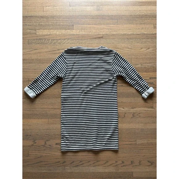 Topshop Women's Black White Striped Dress Long Sleeved size 4 - Picture 4 of 4